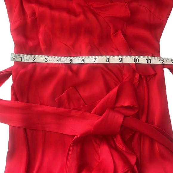 NWT Bardot Red Long Sleeve Ruffle Trim Mini Dress Size XS US 2. - Picture 11 of 12